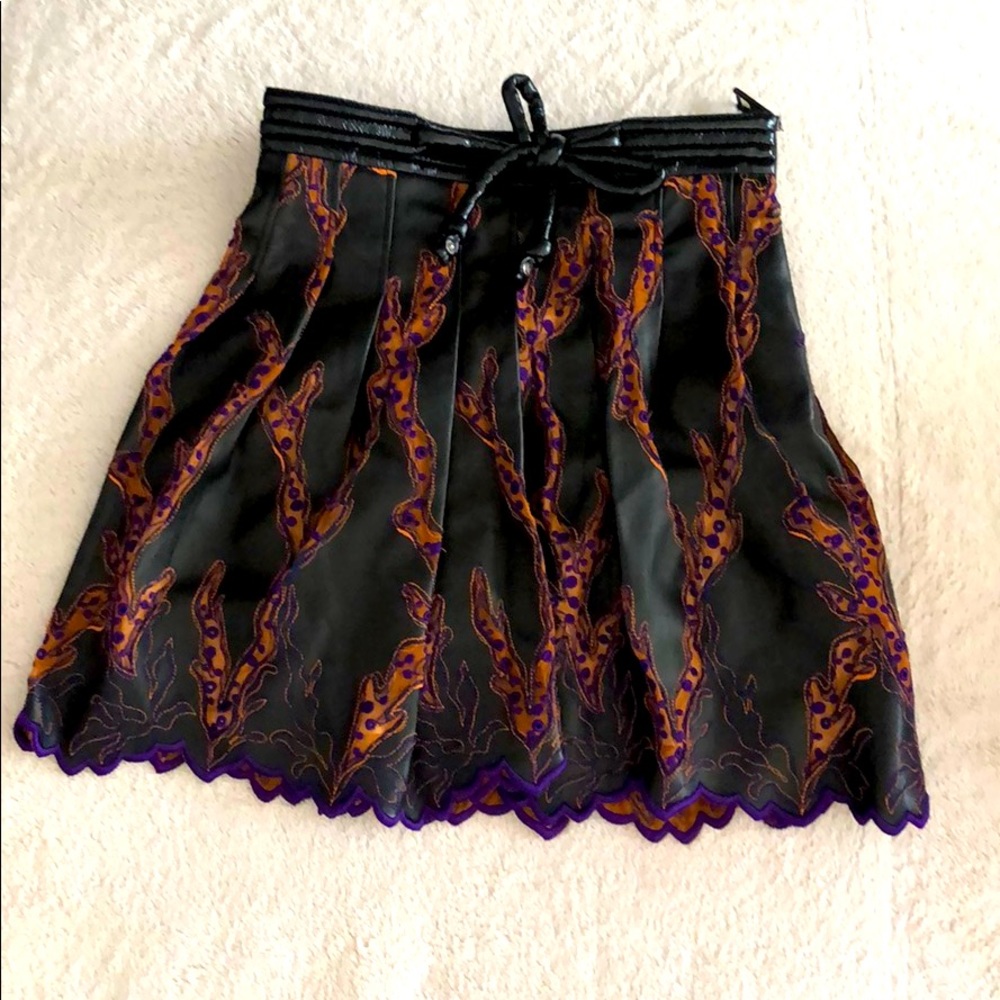 Louis Vuitton 🌷RARE leather high waist Skirt